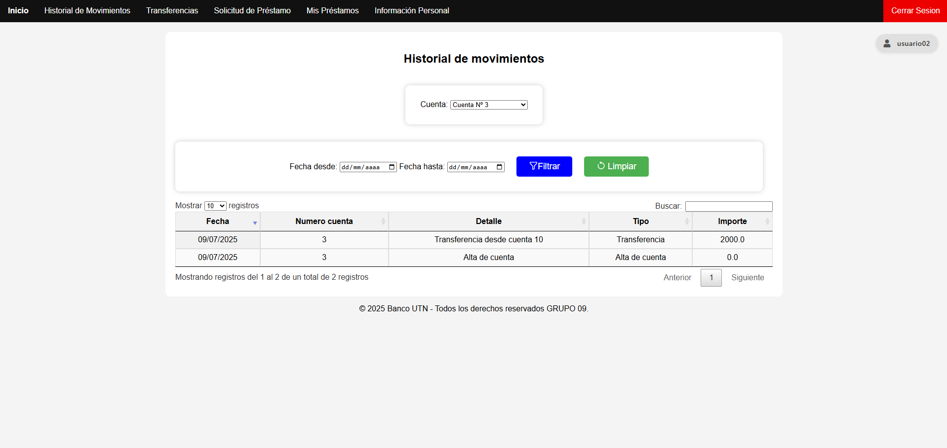 Sistema de Stock en desarrollo
